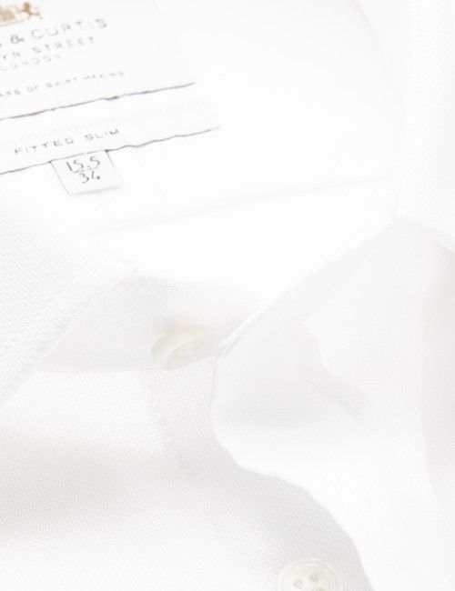 Formal White Oxford Slim Shirt - Double Cuffs-preview