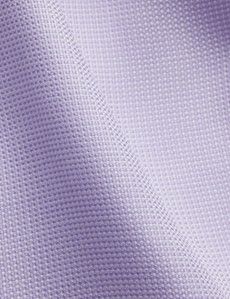 Fitted Slim Lilac & White Textured Weave Non-Iron Shirt