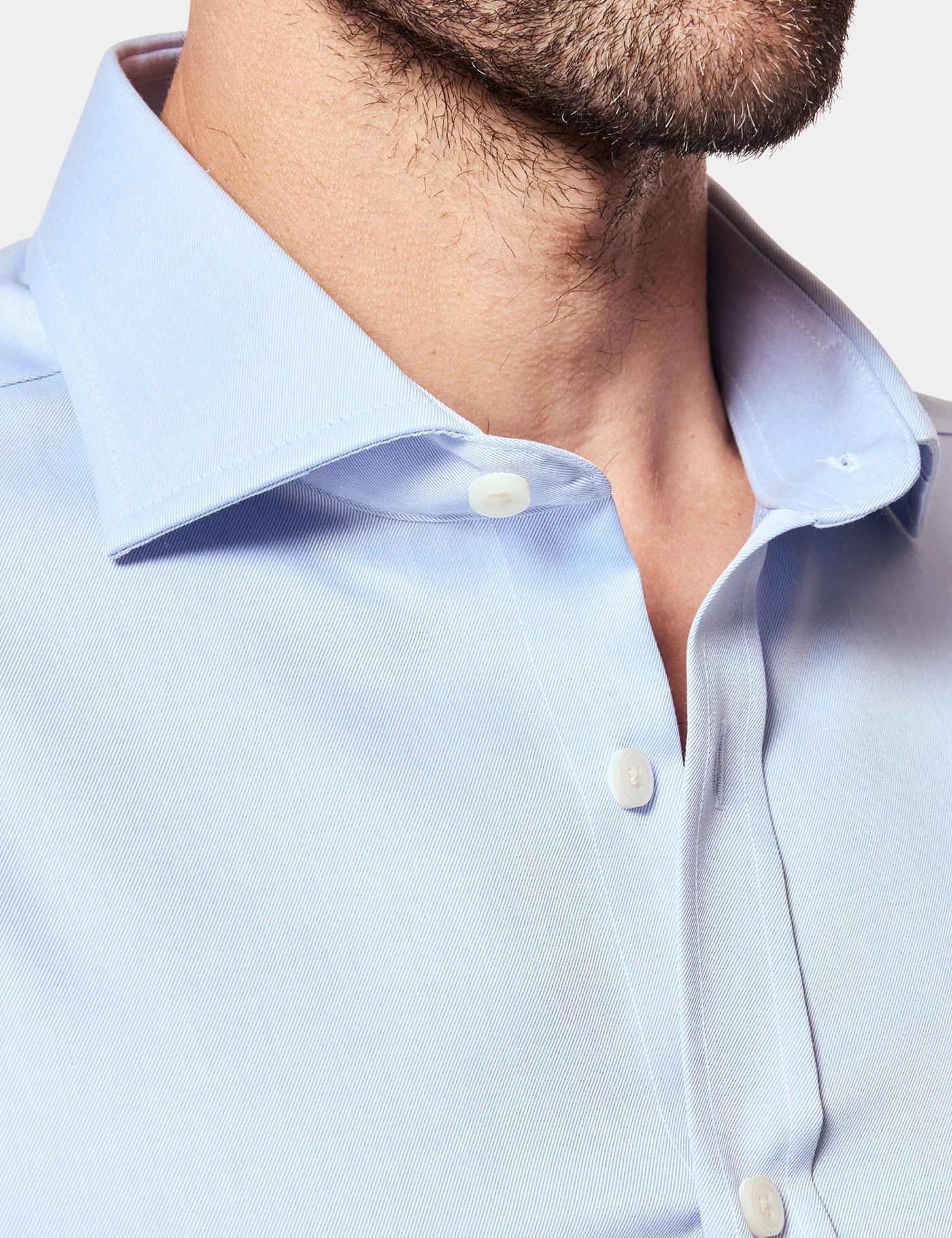 slim fit dress slacks Slim Fit Blue and White Striped Dress Shirt main image 1
