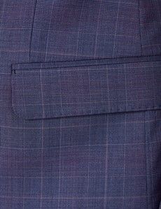 Blue & Pink Prince of Wales Check Tailored Suit Jacket - 1913 Collection-preview5
