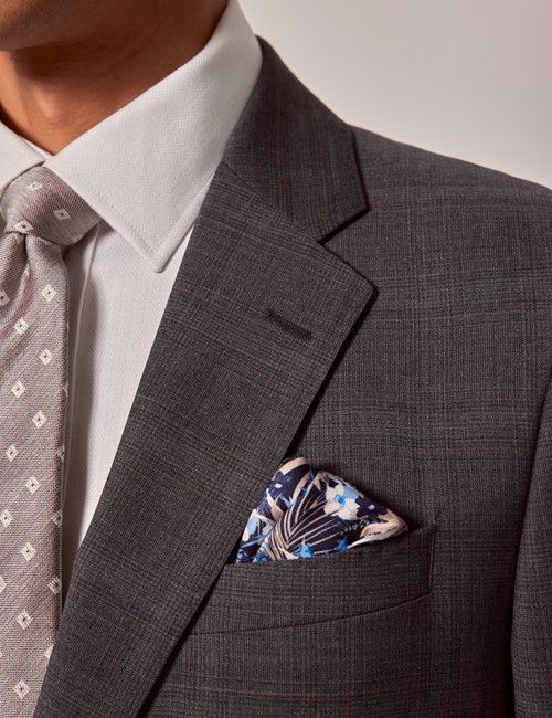 Dark Grey Plaid Italian Tailored Suit - 1913 Collection-preview
