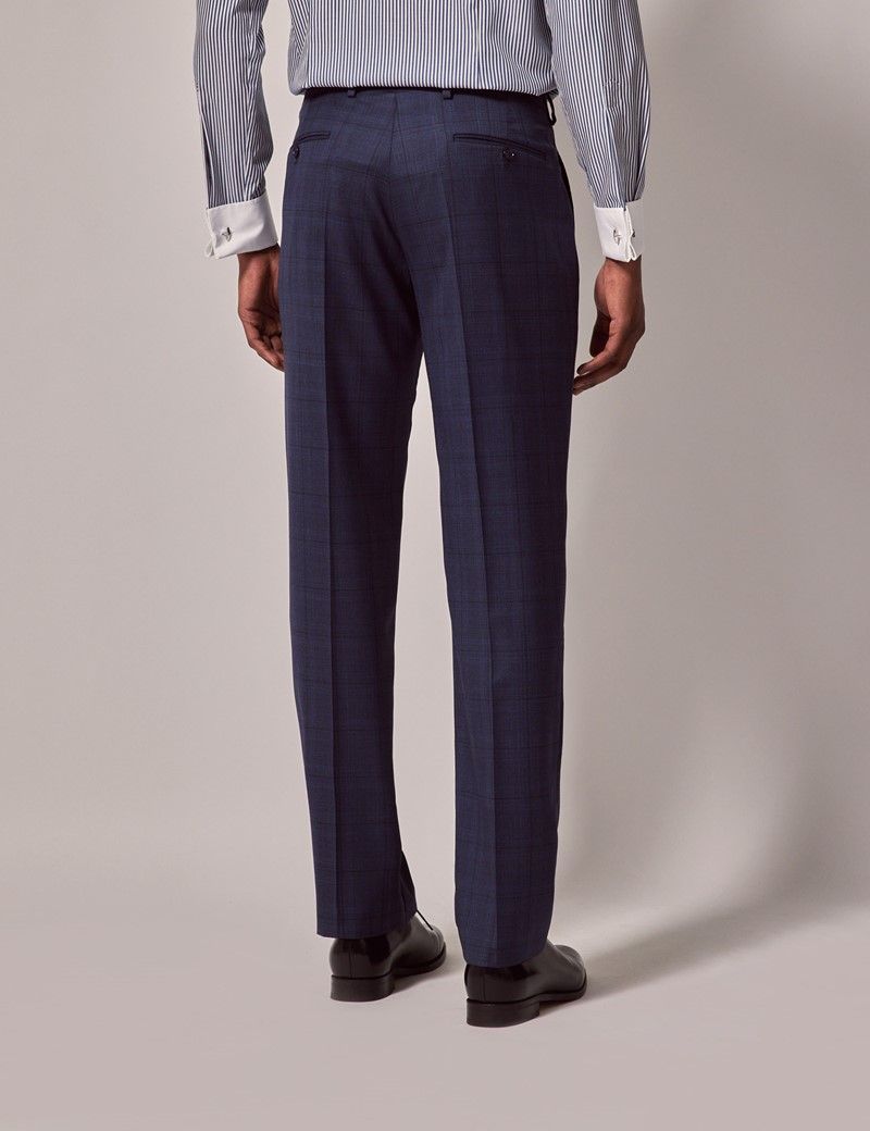 Men's Navy Check Tailored Suit - 1913 Collection | Hawes & Curtis