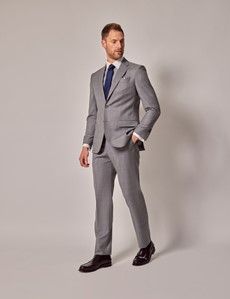 Grey Windowpane Check Italian Tailored Suit Jacket - 1913 Collection-preview6