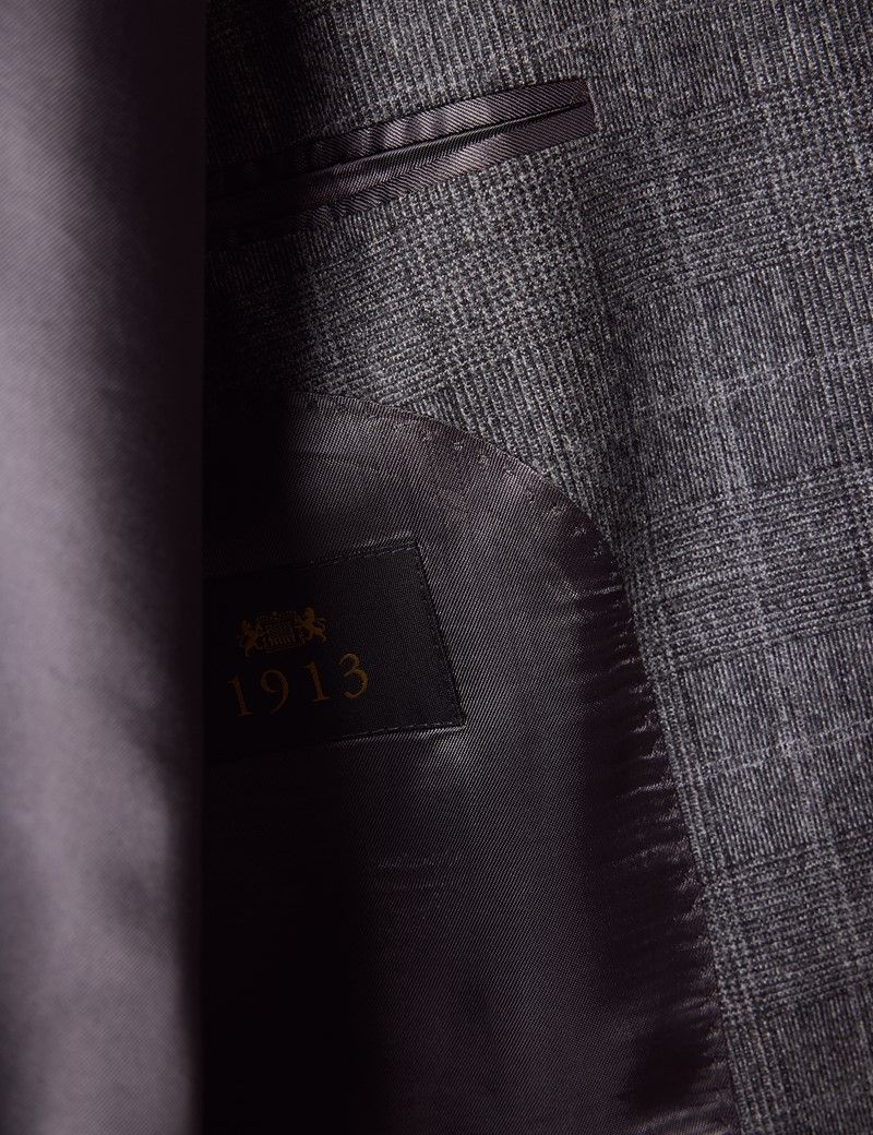 Slim Fit Grey Check 1913 Suit Jacket thumbnail 5