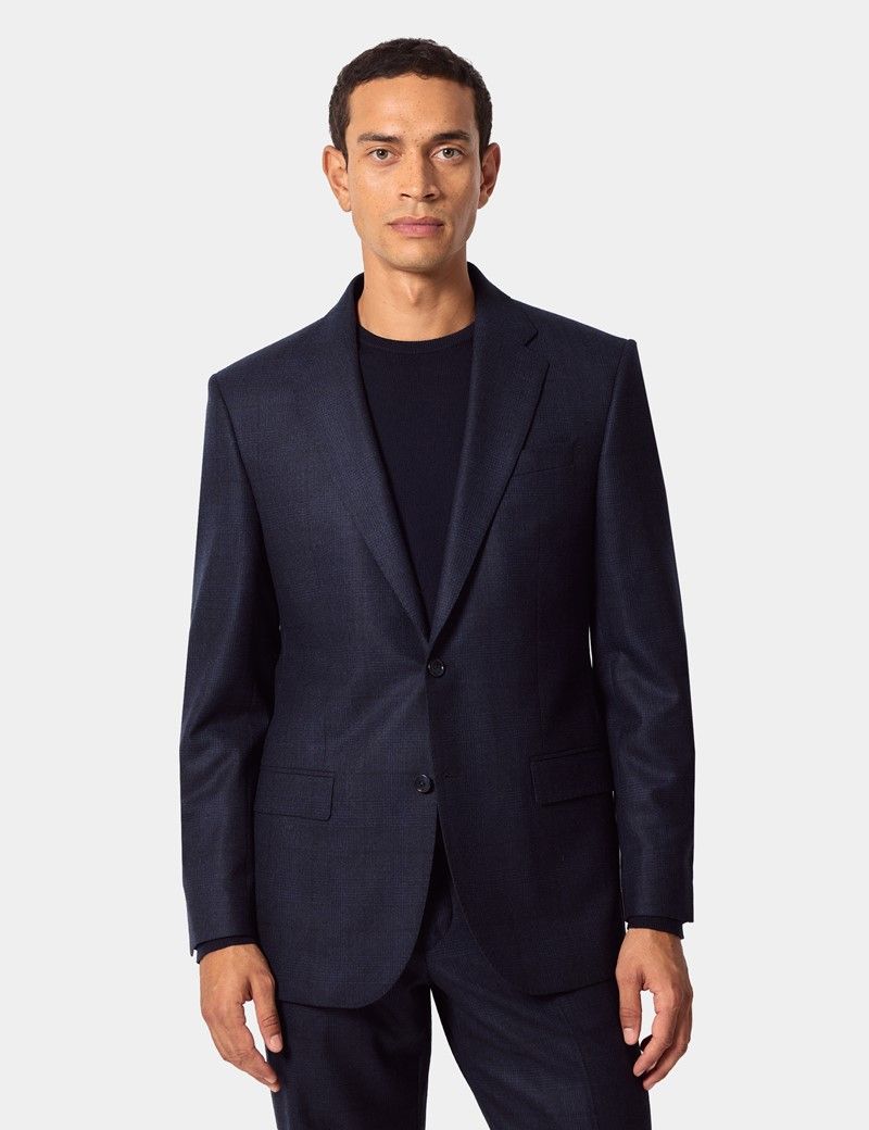 Tailored Fit Dark Blue Check 1913 Suit