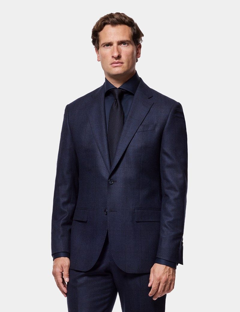 Tailored Fit Dark Blue Check 1913 Suit thumbnail 2
