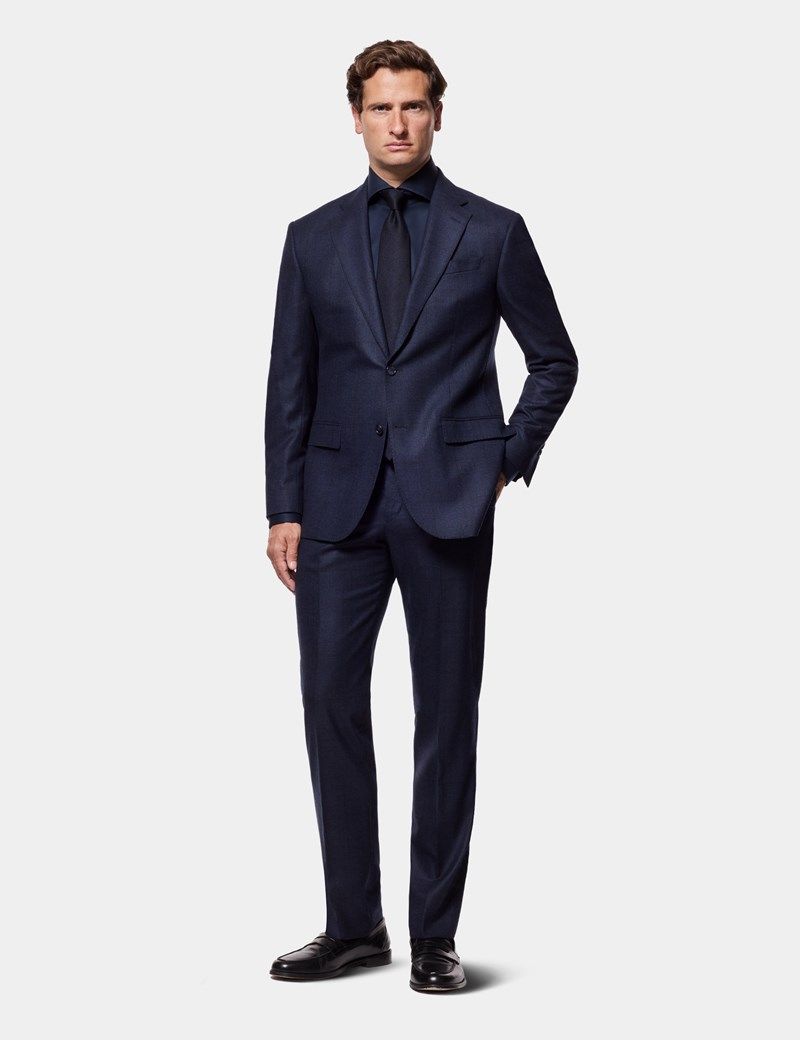 Tailored Fit Dark Blue Check 1913 Suit thumbnail 3