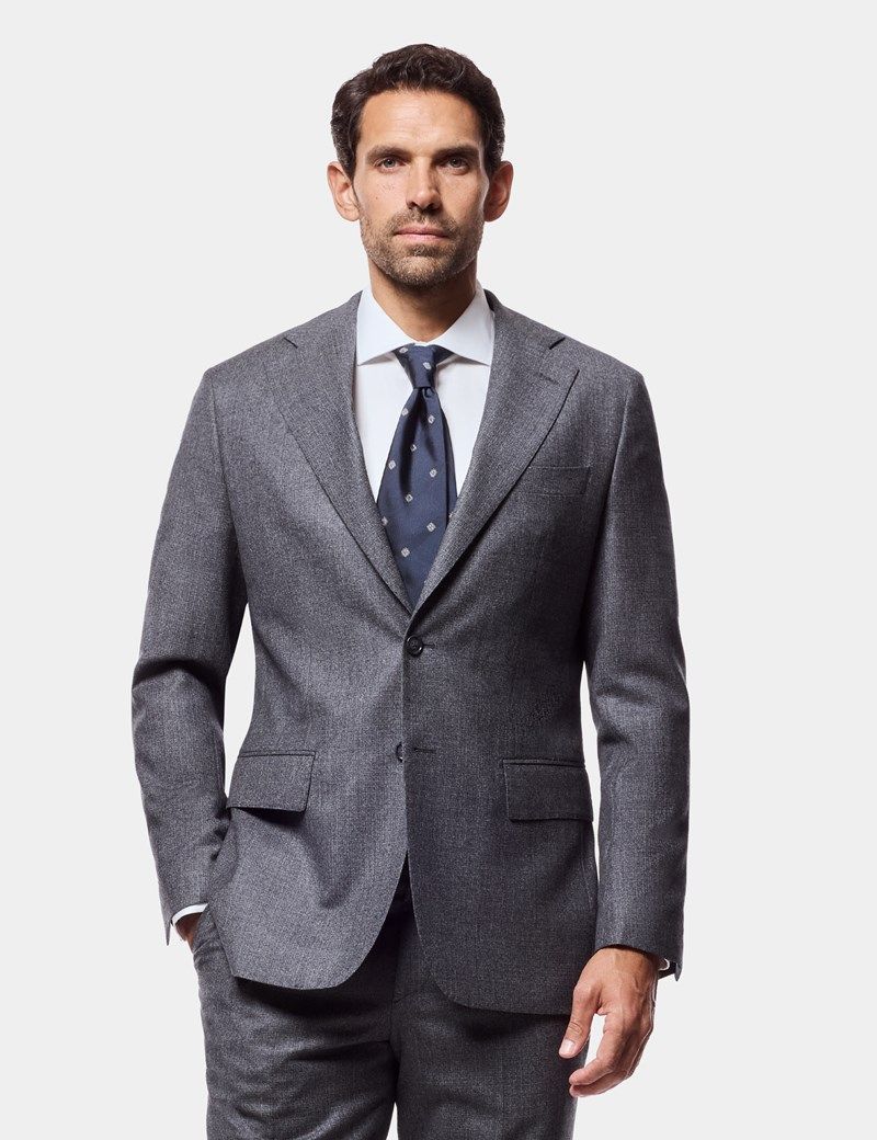 Tailored Fit Grey Crosshatch 1913 Suit Jacket thumbnail 4