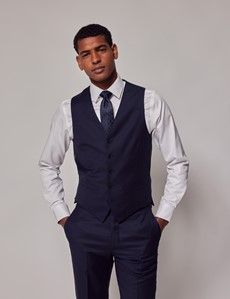 Navy Tonal Plaid 3 Piece Slim Suit-preview7