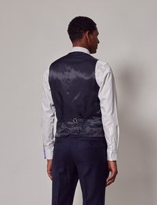 Navy Tonal Plaid 3 Piece Slim Suit-preview10