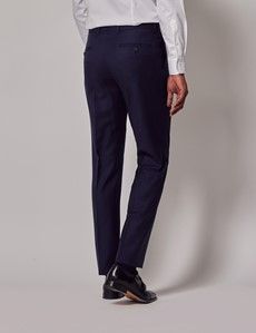 Navy Tonal Plaid 3 Piece Slim Suit-preview13