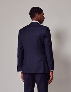 Navy Tonal Plaid 3 Piece Slim Suit-preview4