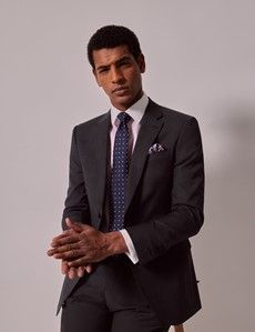Slim Fit Charcoal Tonal Plaid Suit-preview1