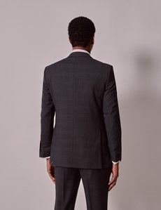 Slim Fit Charcoal Tonal Plaid Suit-preview5