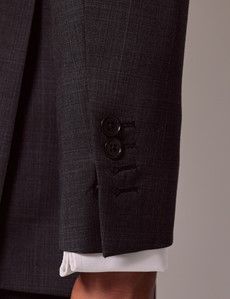 Slim Fit Charcoal Tonal Plaid Suit-preview7