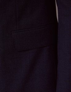 Indigo Small Check Slim Suit Jacket-preview2