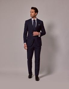 Indigo Small Check Slim Suit Jacket-preview7