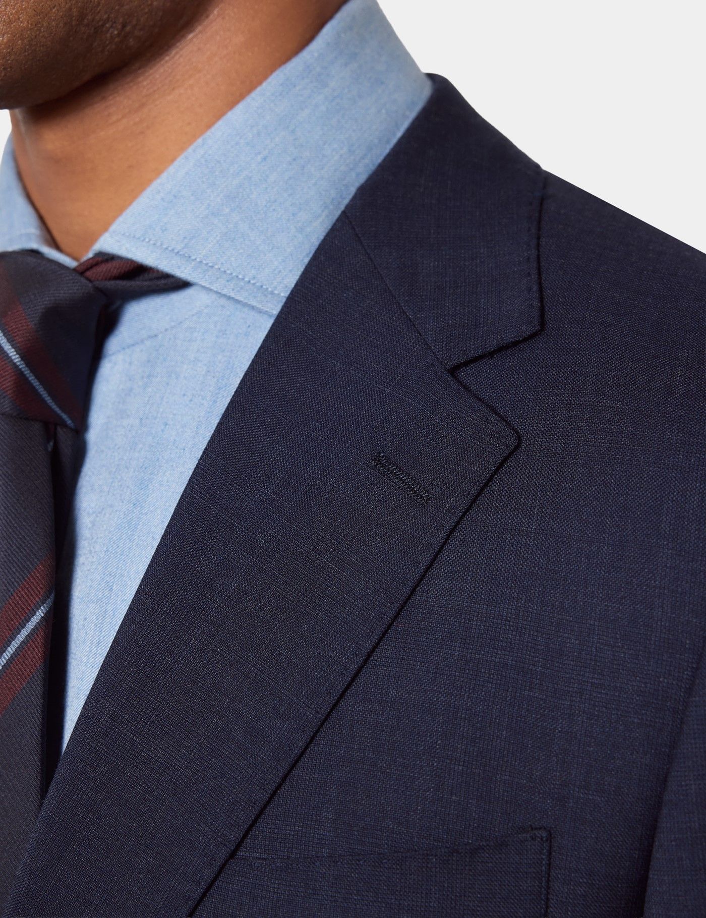 Slim Fit Navy Check Suit-preview