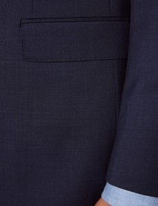 Slim Fit Navy Check Suit