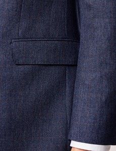 Slim Fit Blue & Red Prince of Wales Check Suit Jacket