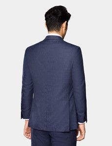 Slim Fit Blue & Red Prince of Wales Check Suit Jacket