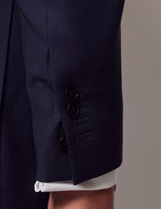 Navy Windowpane Check Tailored Suit Jacket - 1913 Collection-preview5