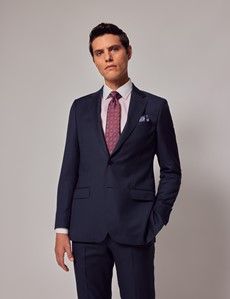 Navy Windowpane Check Tailored Suit Jacket - 1913 Collection-preview2