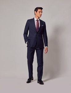 Navy Windowpane Check Tailored Suit Jacket - 1913 Collection-preview7