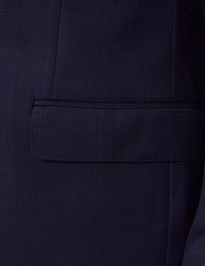 Men's Navy Windowpane Check Tailored Suit - 1913 Collection | Hawes ...