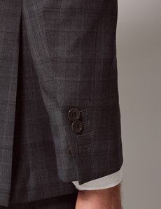 Charcoal Plaid Tailored Suit Jacket - 1913 Collection-preview6