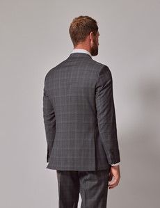 Charcoal Plaid Tailored Suit Jacket - 1913 Collection-preview4