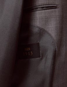 Mid Grey Plaid 3 Piece Tailored Italian Suit - 1913 Collection-preview4
