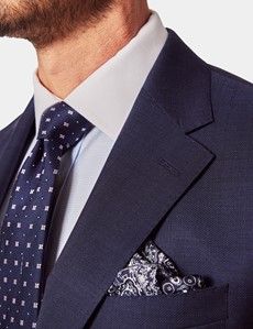 Tailored Fit Navy Semi Plain 1913 Suit Jacket-preview1