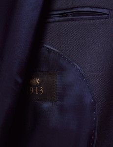 Tailored Fit Navy Semi Plain 1913 Suit Jacket-preview3