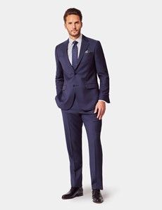 Tailored Fit Navy Semi Plain 1913 Suit Jacket-preview7