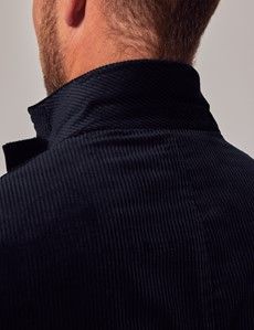 Navy Corduroy Cotton Slim Fit Suit - 1913 Collection-preview4