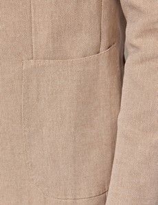 Stone Italian Cotton-Linen Slim Fit Suit - 1913 Collection-preview3
