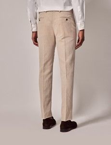 Stone Italian Cotton-Linen Slim Fit Suit - 1913 Collection-preview6