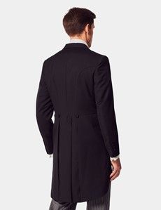 Tailored Fit Black & Grey Morning Suit Jacket-preview3