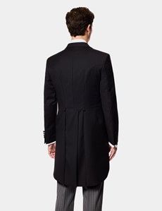 Tailored Fit Black & Grey Morning Suit Jacket