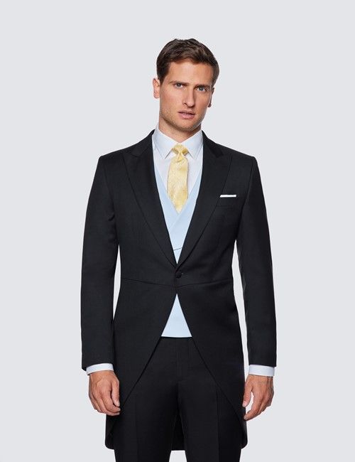 Black & Grey Italian Wool 3 Piece Morning Suit – 1913 Collection 