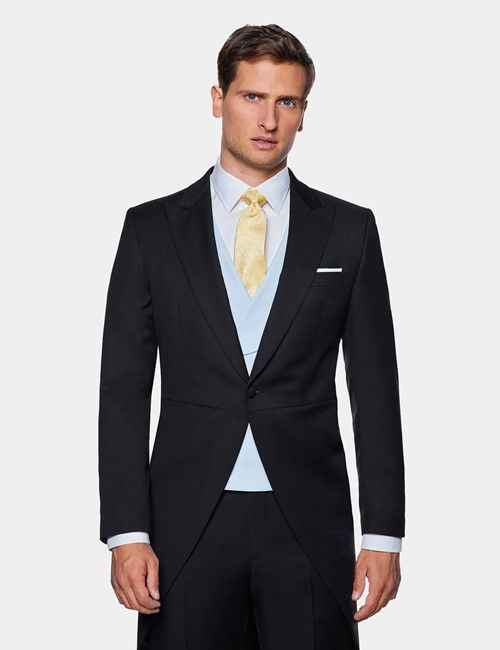 Tailored Fit Black & Grey Morning Suit 