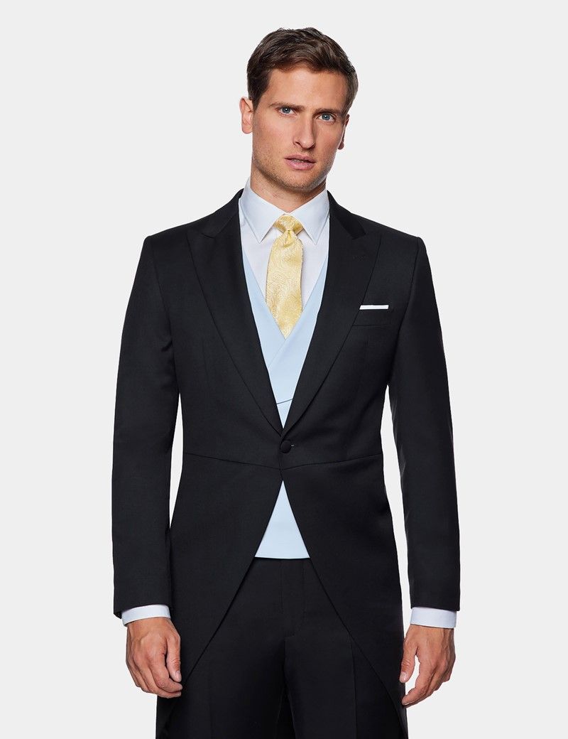 Tailored Fit Black & Grey Morning Suit