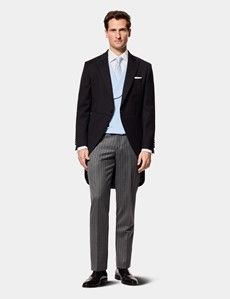 Tailored Fit Black & Grey Morning Suit