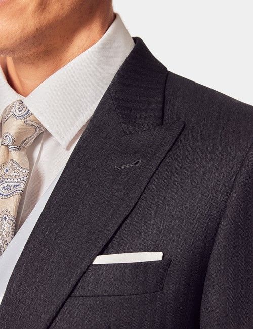 Charcoal Italian Wool Morning Coat – 1913 Collection-preview