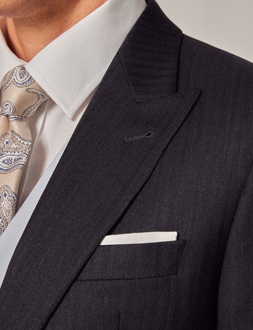 Charcoal Italian Wool 3 Piece Morning Suit – 1913 Collection-preview