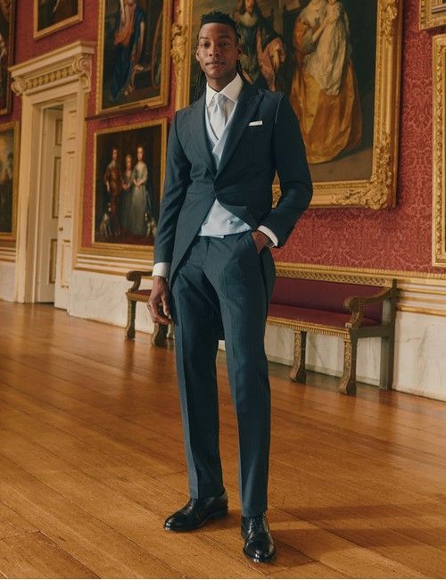Charcoal Italian Wool 3 Piece Morning Suit – 1913 Collection-preview