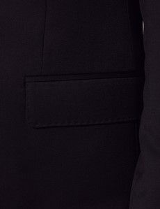 Black Twill Tailored Italian Suit Jacket - 1913 Collection-preview2