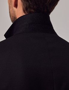 Black Twill Tailored Italian Suit Jacket - 1913 Collection-preview5