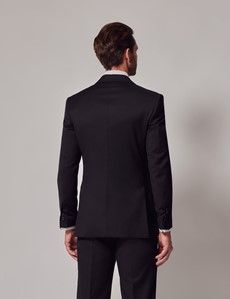 Black Twill Tailored Italian Suit Jacket - 1913 Collection-preview3